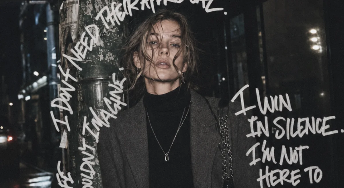 A nighttime portrait with handwritten notes